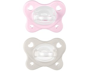 Dual Soft Succhietto Gommotto 2-6M Rosa, 2 pezzi