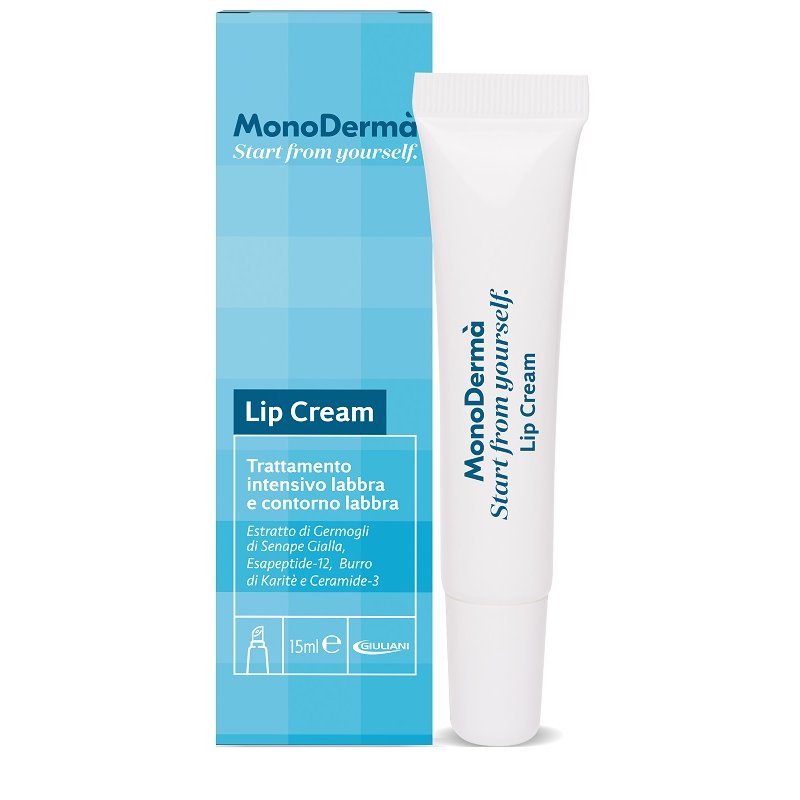 Monoderm&agrave; lip cream crema labbra nutriente antirughe e volumizzante 15 ml