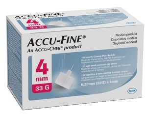 Accu Fine - Aghi Sterili Monouso per Penna 33g 4mm 100pz