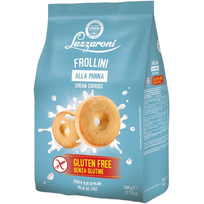 Lazzaroni senza glutine ciambelle alla panna 200 grammi Lazzaroni senza glutine ciambelle alla panna 200 grammi