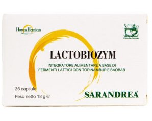 Lactobiozym Sarandrea 36 Capsule Integratore Fermenti Lattici ed Enzimi Digestivi per Benessere Intestinale