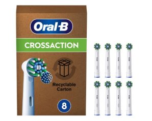 Oral-B CrossAction Testine di Ricambio per Spazzolino Elettrico, 8 Pezzi