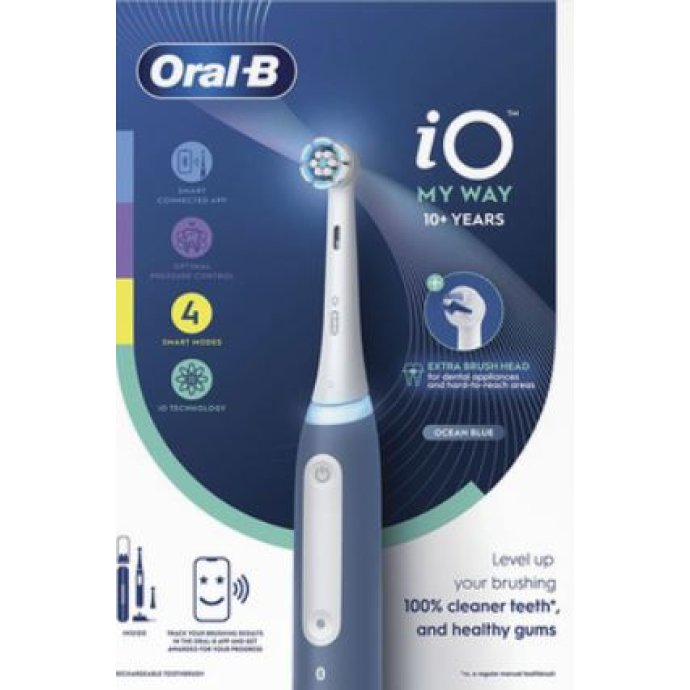 Oral-B iO4 Teen spazzolino elettrico con sensore di pressione e 1 testina di ricambio