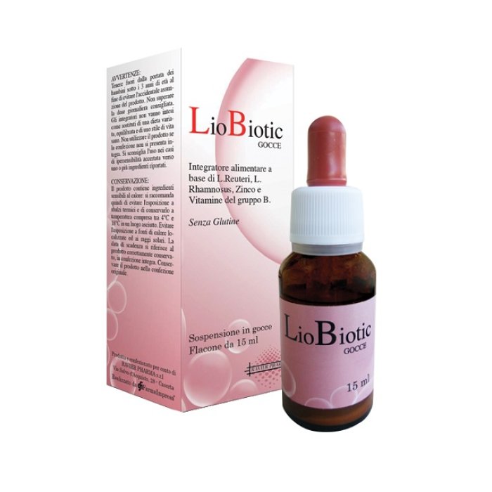 Liobiotic Gocce 15 Millilitri Ravier Pharma Integratore Probiotico ai Fermenti Lattici per Equilibrio della Flora Intestinale