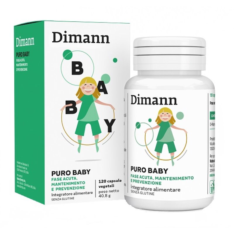 Dimann Puro Baby 120 Capsule &ndash; Integratore a Base di D‑Mannosio Puro per Bambini per il Benessere delle Vie Urinarie