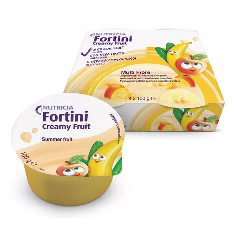 Nutricia Fortini Creamy Fruit Supplemento Nutrizionale Orale Altamente Palatabile Gusto Frutti Gialli 4x100g Nutricia Fortini Creamy Fruit Supplemento Nutrizionale Orale Altamente Palatabile Gusto Frutti Gialli 4x100g