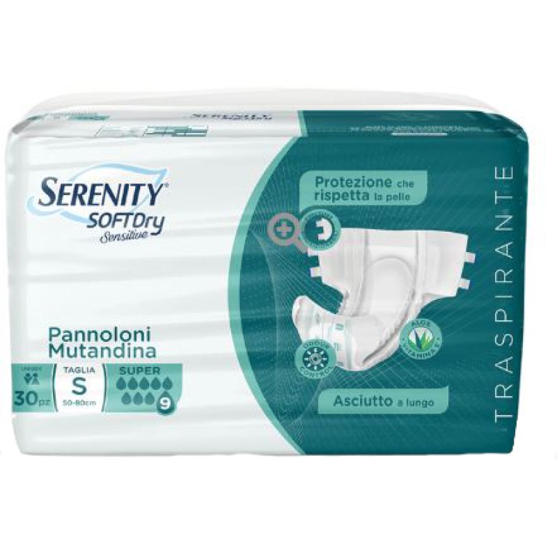 Serenity Soft Dry Sensitive Pannolone Mutandina Super Taglia L 15 Pezzi Serenity Soft Dry Sensitive Pannolone Mutandina Super Taglia L 15 Pezzi