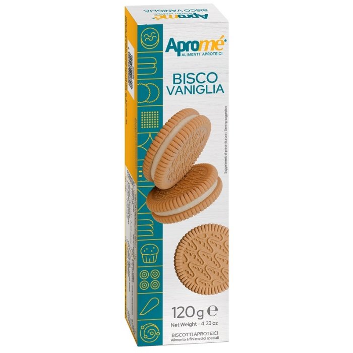 Apromé Biscotti Vaniglia - Aproteici per Insufficienza Renale, Fenilchetonuria e Morbo di Parkinson - 120 g Apromé Biscotti Vaniglia - Aproteici per Insufficienza Renale, Fenilchetonuria e Morbo di Parkinson - 120 g