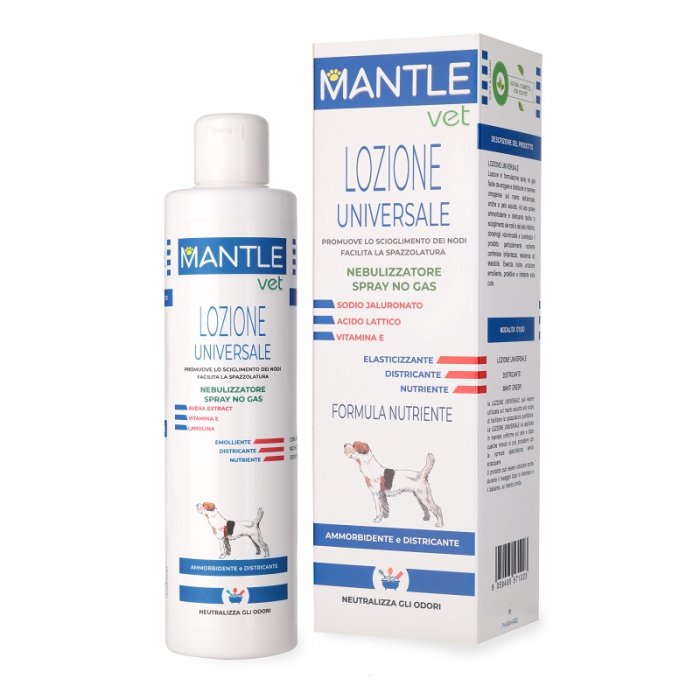 Mantle Vet lozione universale 250 ml - lozione ristrutturante per pelle e pelo degli animali