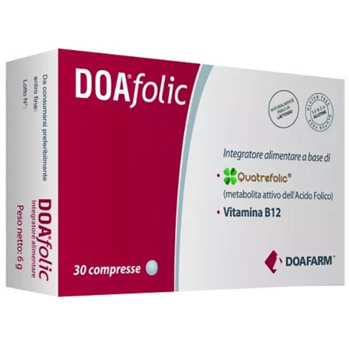 Doafarm Doafolic Integratore di Folato e Vitamina B12 30 Compresse