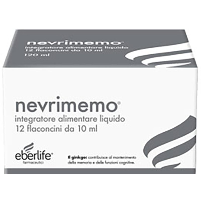 Eberlife Farmaceutici Nevrimemo Integratore Memoria e Funzioni Cognitive 12 Flaconcini