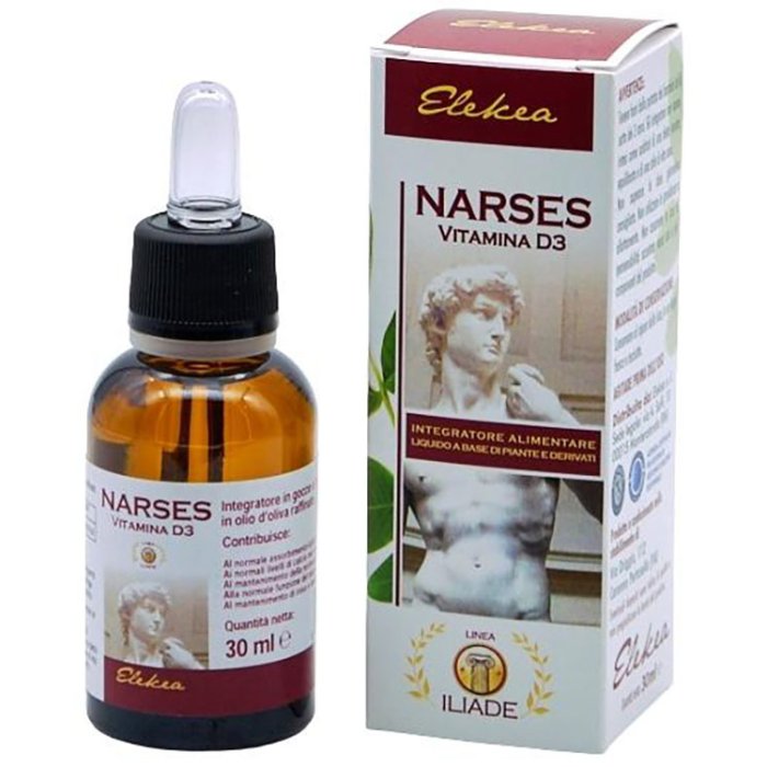 Narses Vitamina D3 30 ml Gocce Orali Integratore di Vitamina D per Ossa e Sistema Immunitario