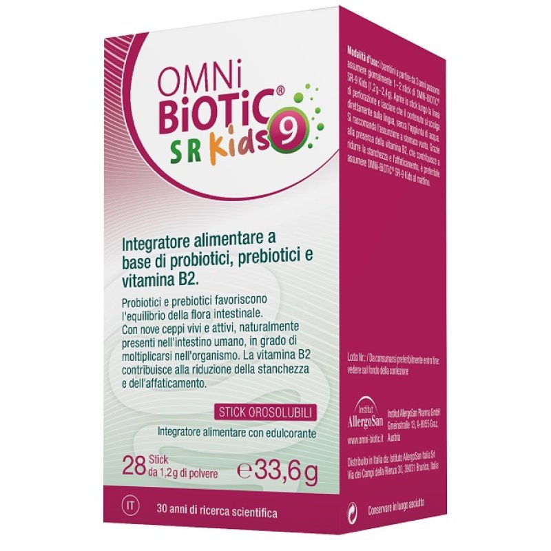 Omni Biotic Kids SR 9 Probiotico Multiceppo per Bambini 28 Stick Bustine