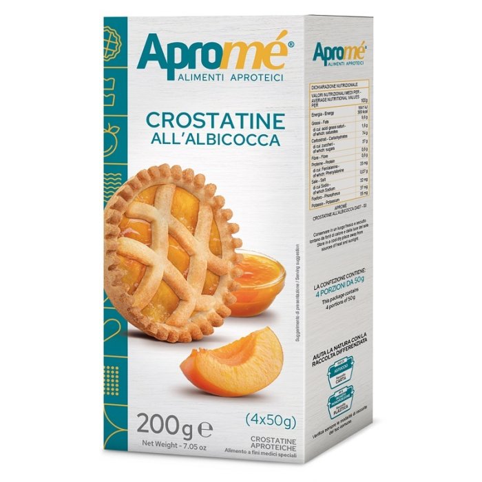 Aprome crostatine albicocca 4x50 g - crostatine allalbicocca aproteiche Aprome crostatine albicocca 4x50 g - crostatine allalbicocca aproteiche