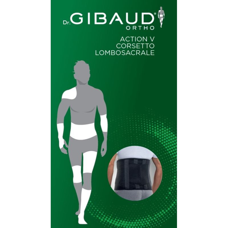 Gibaud Cintura Ortopedica Lombare Action V Nera Taglia 4 per Mal di Schiena e Sostegno Dorsale Gibaud Cintura Ortopedica Lombare Action V Nera Taglia 4 per Mal di Schiena e Sostegno Dorsale