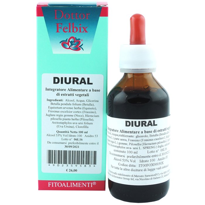 Diural Fitoalim gocce 100 ml - integratore drenante fitoalimentare