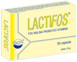 Lactifos Integratore Probiotico con Fermenti Lattici Vivi e Fibre Prebiotiche 30 Capsule