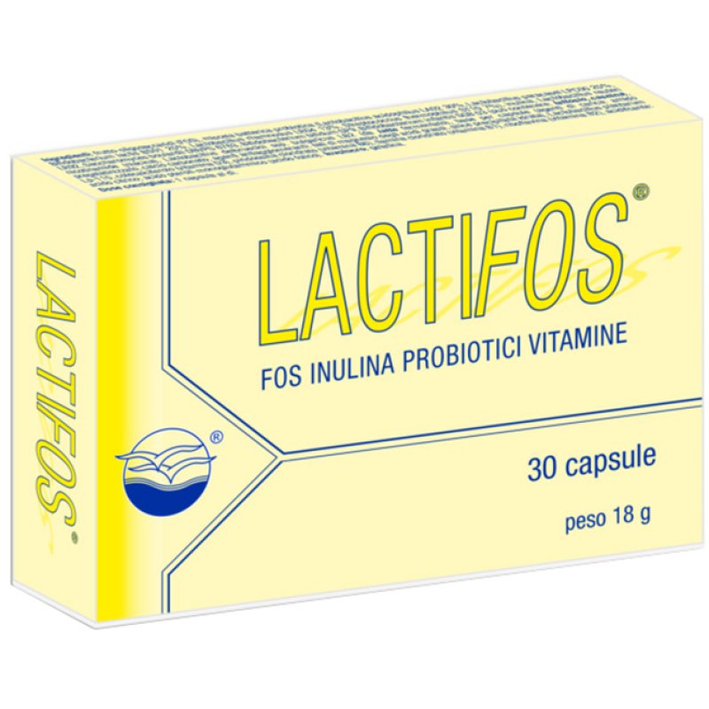 Lactifos Integratore Probiotico con Fermenti Lattici Vivi e Fibre Prebiotiche 30 Capsule