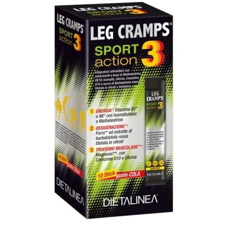 Leg Cramps Sport 10 stick pack - integratore per crampi muscolari e reintegro salino Leg Cramps Sport 10 stick pack - integratore per crampi muscolari e reintegro salino