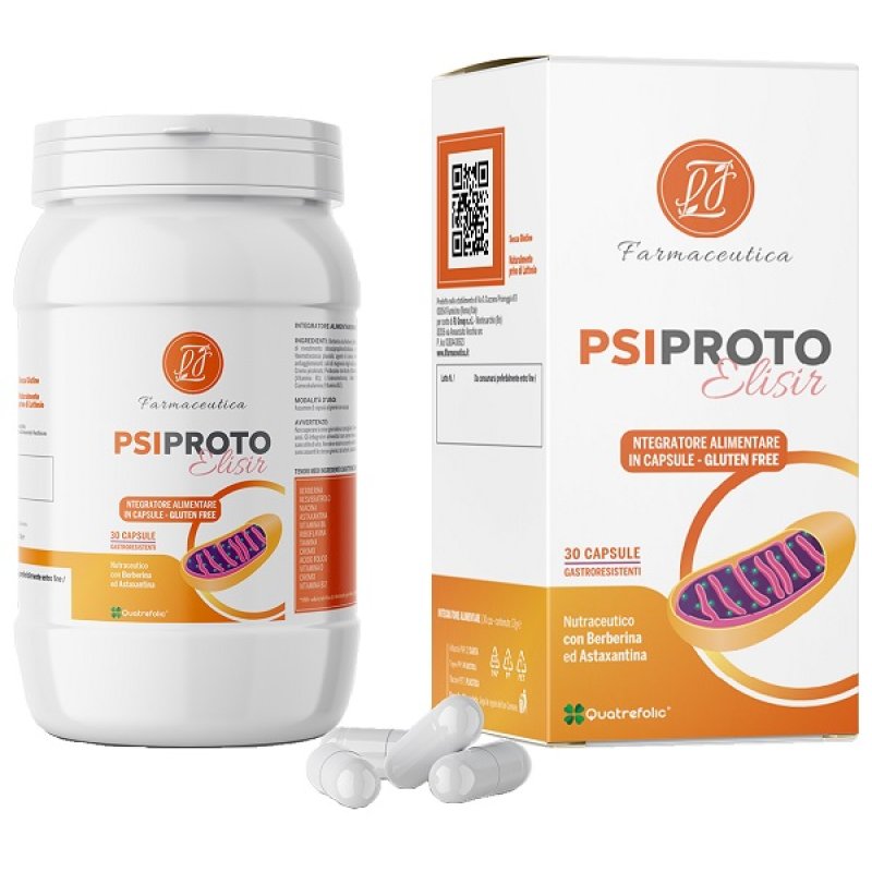 Psiproto elixir integratore con berberina, astaxantina e vitamina D 30 capsule