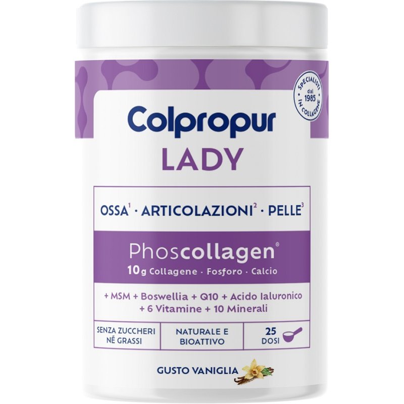 Colpropur Lady gusto vaniglia 332,5 g - collagene idrolizzato per ossa, articolazioni e pelle Colpropur Lady gusto vaniglia 332,5 g - collagene idrolizzato per ossa, articolazioni e pelle