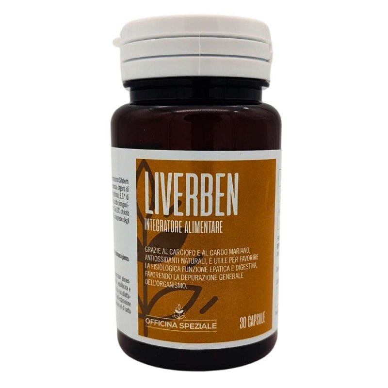 Liverben 30 capsule - integratore depurativo per fegato Liverben 30 capsule - integratore depurativo per fegato