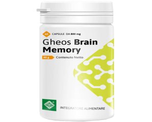 Gheos Brain Memory Integratore Alimentare per Memoria, Concentrazione e Funzioni Cognitive 60 Capsule