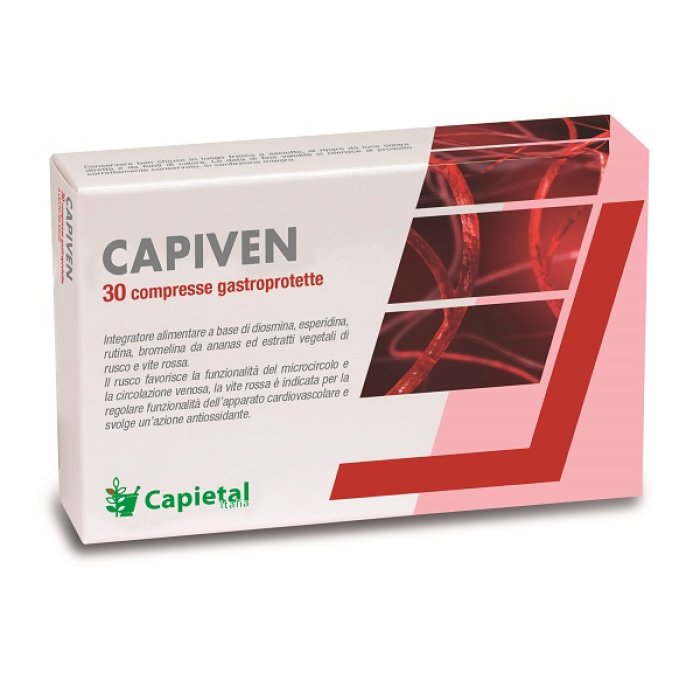 Capiven 30 Compresse Integratore per Circolazione Venosa, Microcircolo e Gambe Leggere Capiven 30 Compresse Integratore per Circolazione Venosa, Microcircolo e Gambe Leggere