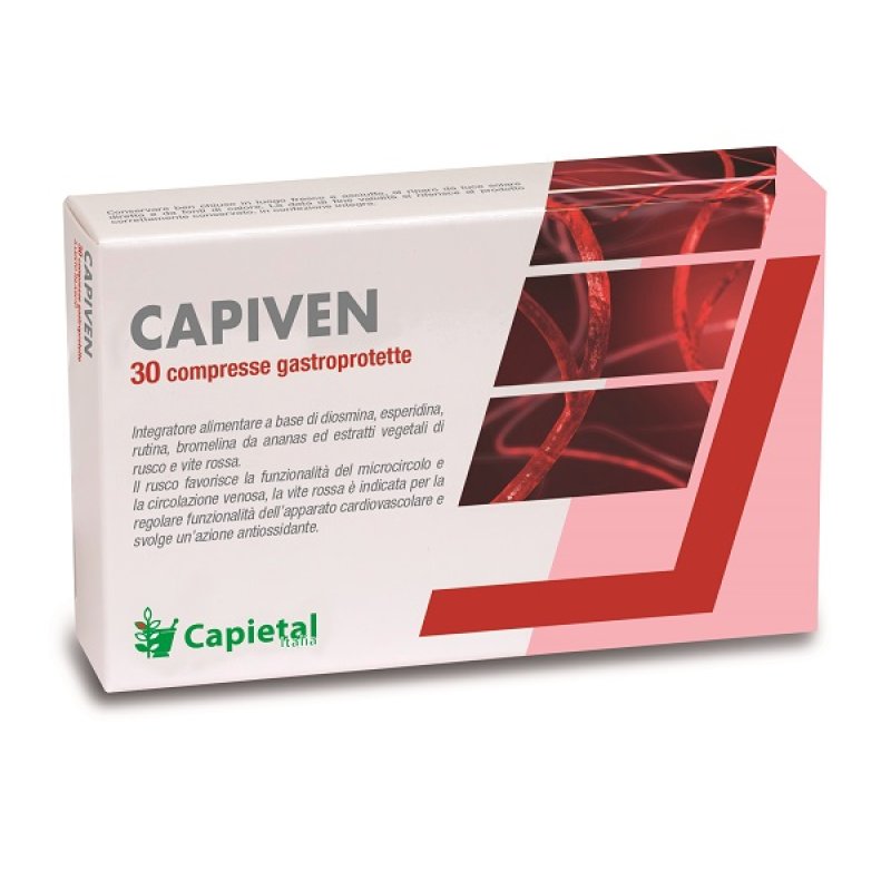 Capiven 30 Compresse Integratore per Circolazione Venosa, Microcircolo e Gambe Leggere