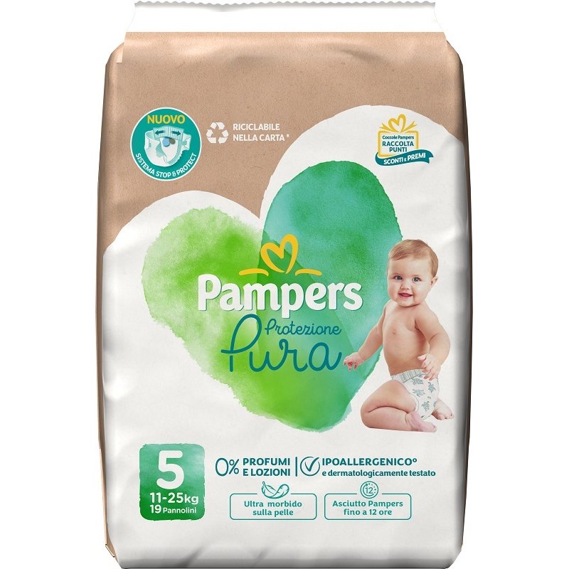 Pampers Protezione Pura Junior 19 pezzi - pannolini ecologici per bambini