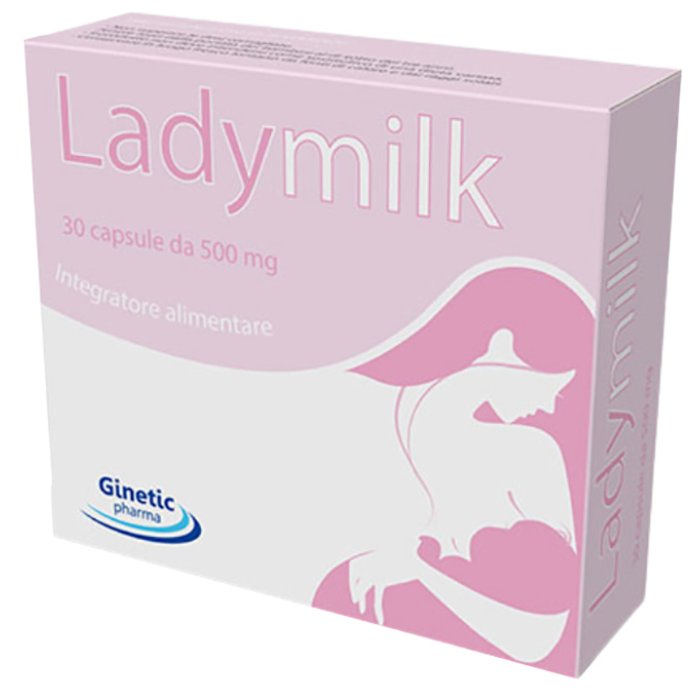 Ladymilk Integratore in Capsule 500 mg per Allattamento e Benessere della Mamma &ndash; Confezione da 30 Capsule