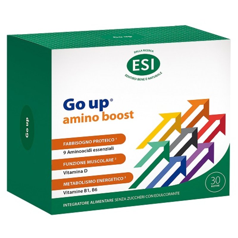 Go Up Amino Boost ESI integratore aminoacidi essenziali e vitamine 30 bustine Go Up Amino Boost ESI integratore aminoacidi essenziali e vitamine 30 bustine