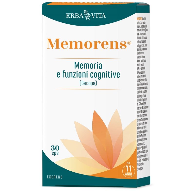 Erba Vita Exerens - Memorens Integratore Memoria e Funzioni Cognitive 30 Capsule