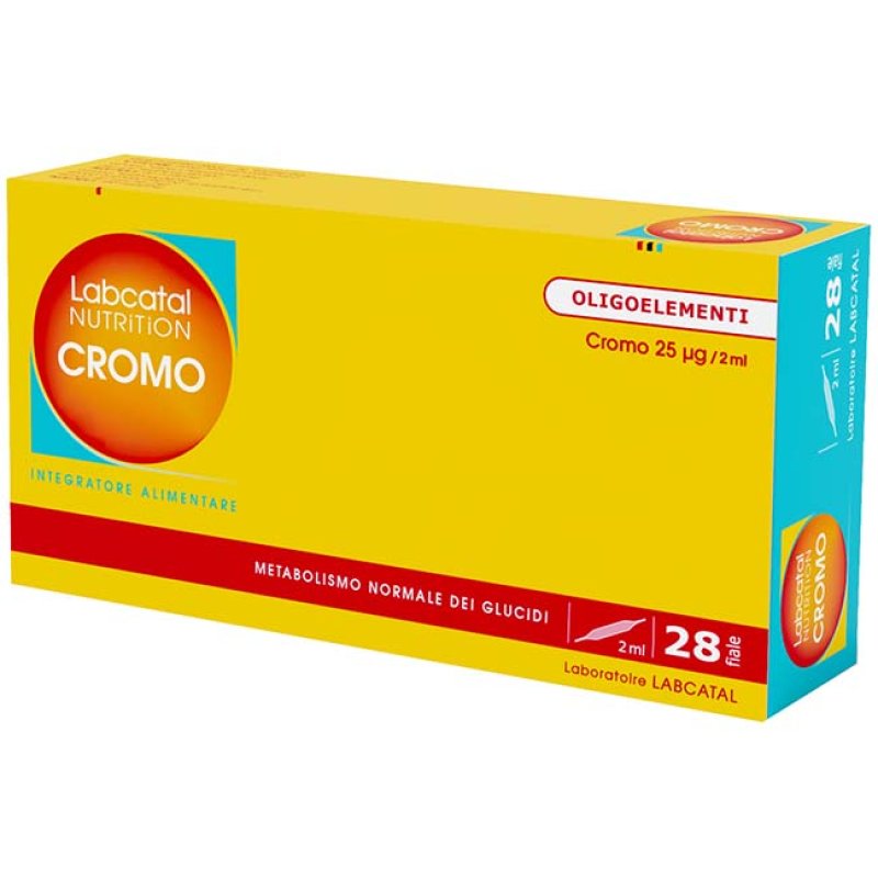 Labcatal Cromo 28 fiale da 2 millilitri integratore di oligoelemento cromo per il metabolismo di zuccheri e grassi Labcatal Cromo 28 fiale da 2 millilitri integratore di oligoelemento cromo per il metabolismo di zuccheri e grassi