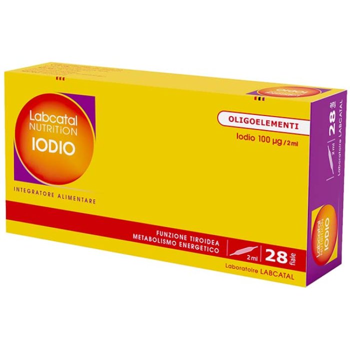 Labcatal Iodio 2 ml 28 Fiale &ndash; Integratore di Oligoelementi per Metabolismo Energetico e Benessere Tiroideo