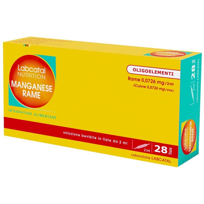Labcatal Nutrition Mn/Cu 28 fiale - preparato a base di manganese e rame per difese immunitarie e metabolismo energetico Labcatal Nutrition Mn/Cu 28 fiale - preparato a base di manganese e rame per difese immunitarie e metabolismo energetico