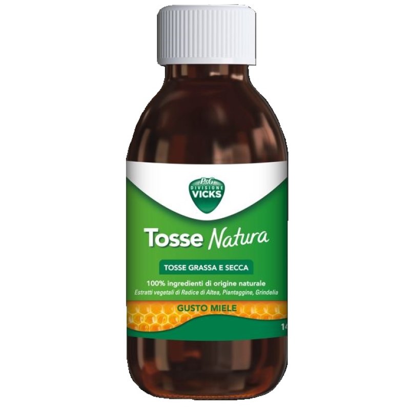Vicks Tosse Natura sciroppo naturale per tosse secca e grassa 140 ml Vicks Tosse Natura sciroppo naturale per tosse secca e grassa 140 ml