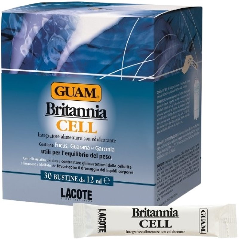 Guam Britannia Cell Integratore Riduzione Inestetismi della Cellulite,30 Bustine Guam Britannia Cell Integratore Riduzione Inestetismi della Cellulite,30 Bustine