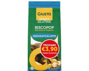 Giusto senza glutine Biscopop Latte 80 g - biscotti popcorn gusto latte senza glutine
