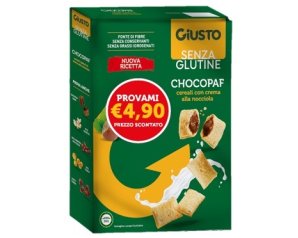 Giusto senza glutine Chocopaf 250 g - cereali croccanti al cioccolato per colazione
