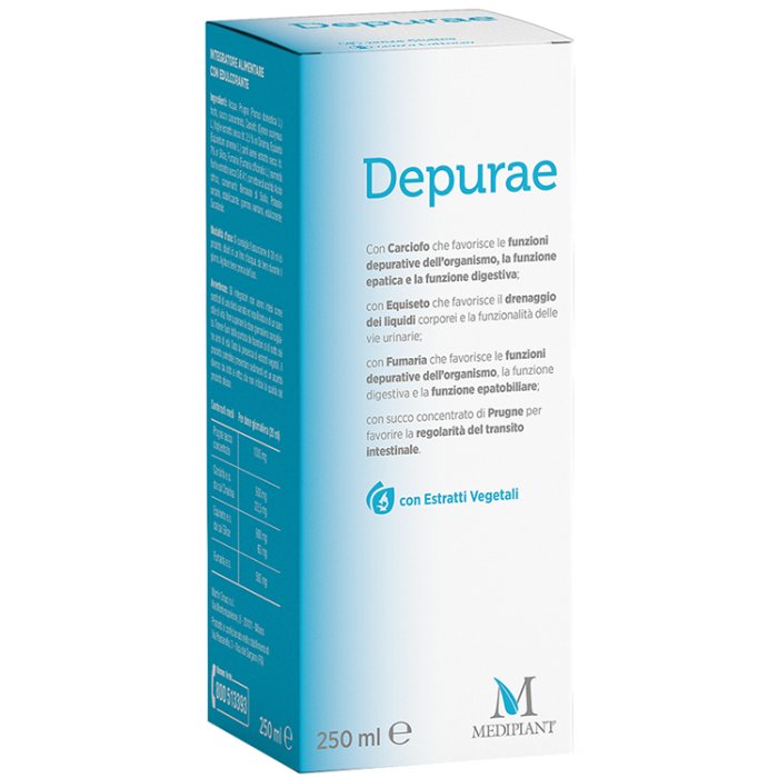 Depurae 250 ml Integratore Depurativo Drenante Liquido per il Benessere dell&rsquo;Organismo