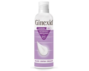 Ginexid 45+ schiuma detergente ginecologica ph 6 delicata lenitiva emolliente 150ml
