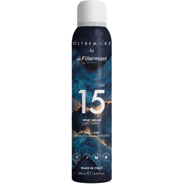 Dr. Fillermast Oltremare - Spray Solare Viso e Corpo SPF15 200 ml