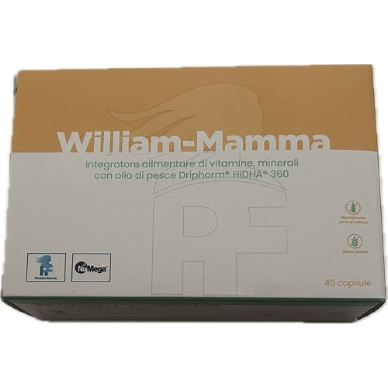 William Mamma Integratore Multivitaminico per Donna in Gravidanza e Allattamento 45 Capsule William Mamma Integratore Multivitaminico per Donna in Gravidanza e Allattamento 45 Capsule