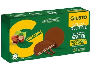Giusto Senza Glutine Disco Wafer 3x24 g Biscotti Wafer Croccanti Senza Glutine