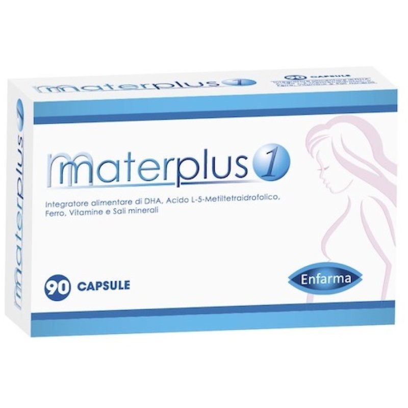 Materplus 1 90 capsule - integratore gravidanza primo trimestre con vitamine e minerali Materplus 1 90 capsule - integratore gravidanza primo trimestre con vitamine e minerali