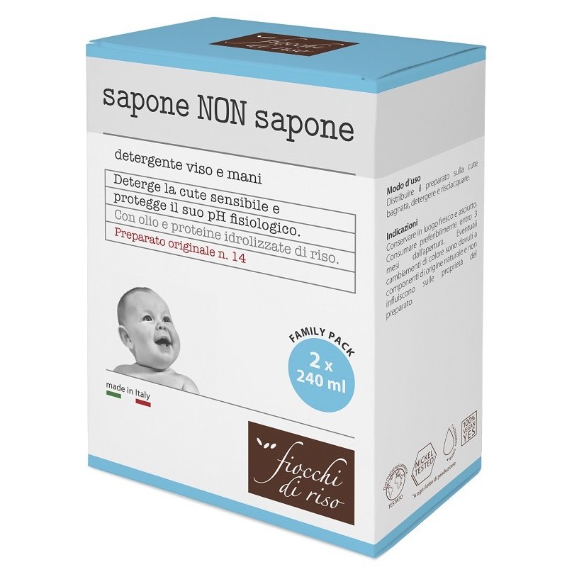 Fiocchi di Riso - Bipack Sapone Non Sapone Delicato Confezione 2 Pezzi