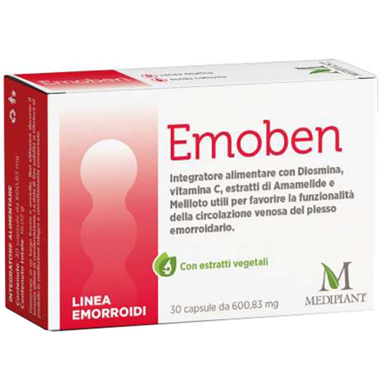 Emoben 30 Capsule Integratore Alimentare per Benessere Emotivo, Rilassamento e Equilibrio dell&rsquo;Umore