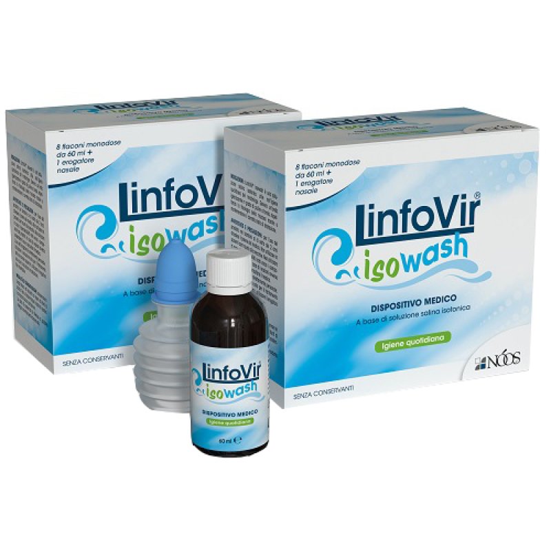 Linfovir Isowash Soluzione Isotonica 2 astucci - lavaggi nasali per igiene quotidiana Linfovir Isowash Soluzione Isotonica 2 astucci - lavaggi nasali per igiene quotidiana