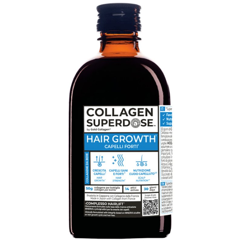 Gold Collagen Superdose - Hair Growth Integratore Capelli Forti 300 ml